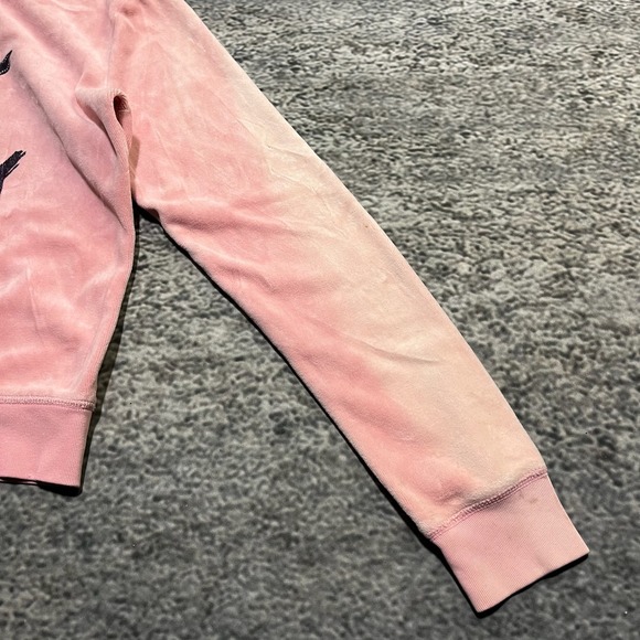 Juicy Couture Track Jacket Hooded Zip Up Size Large Pink Vintage Y2K 2000s - Picture 5 of 9